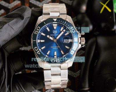 TAG Heuer Aquaracer Quartz Mens Replica Watch Blue Dial Blue Ceramic Bezel